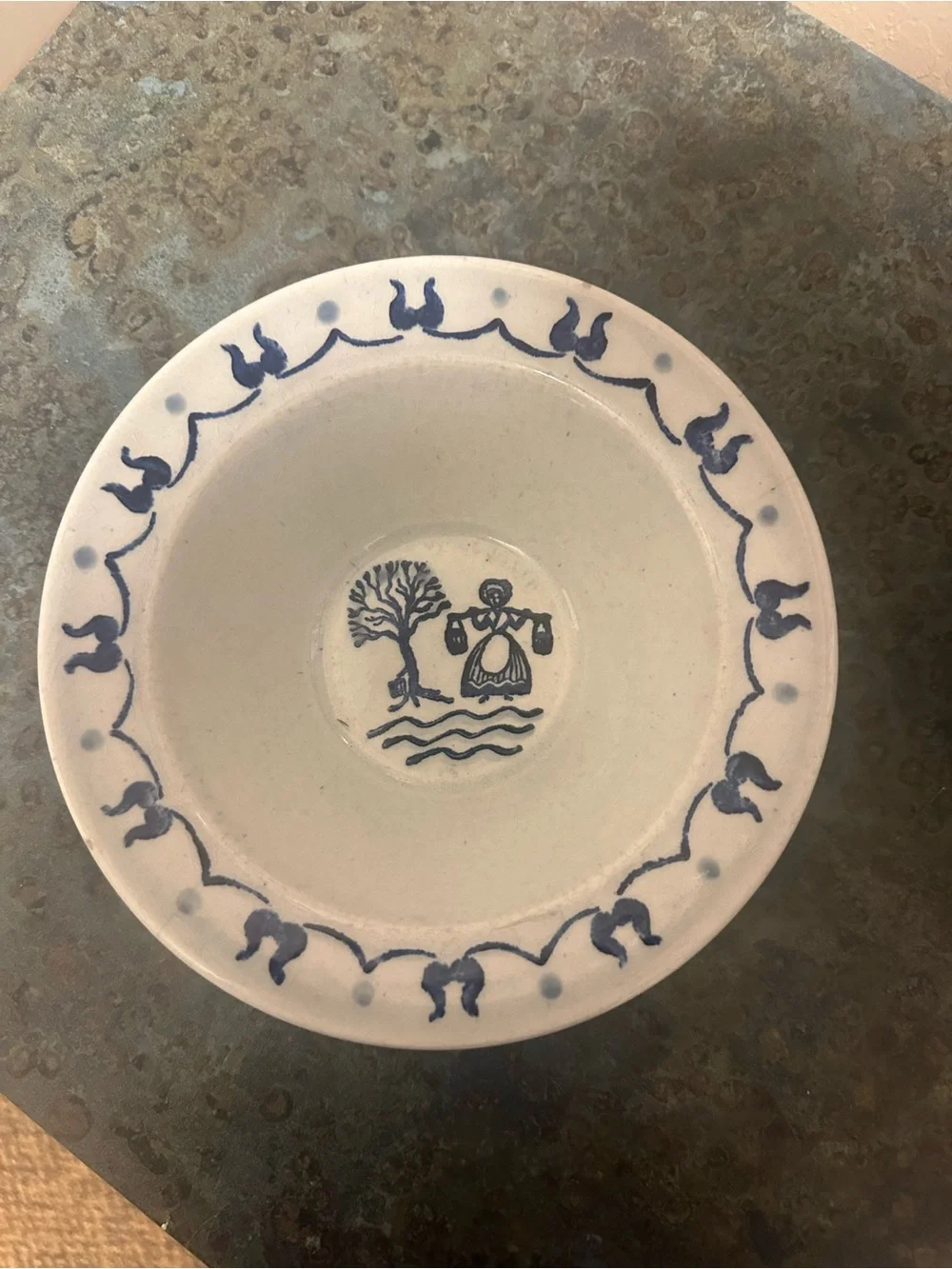 Blue and White Farmhouse Dinnerware Set - Classic Ceramic Plates & Bowls